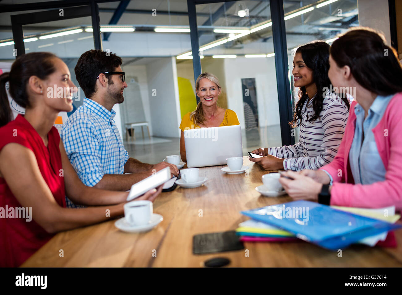 Casual business team having a meeting Stock Photo