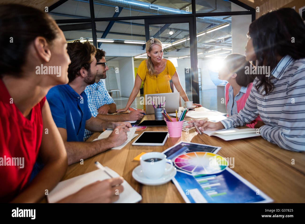 Casual business team having a meeting Stock Photo