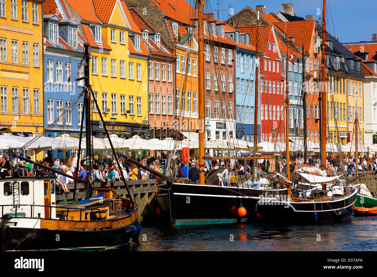 Nyhavn canal in  Copenhagen Stock Photo