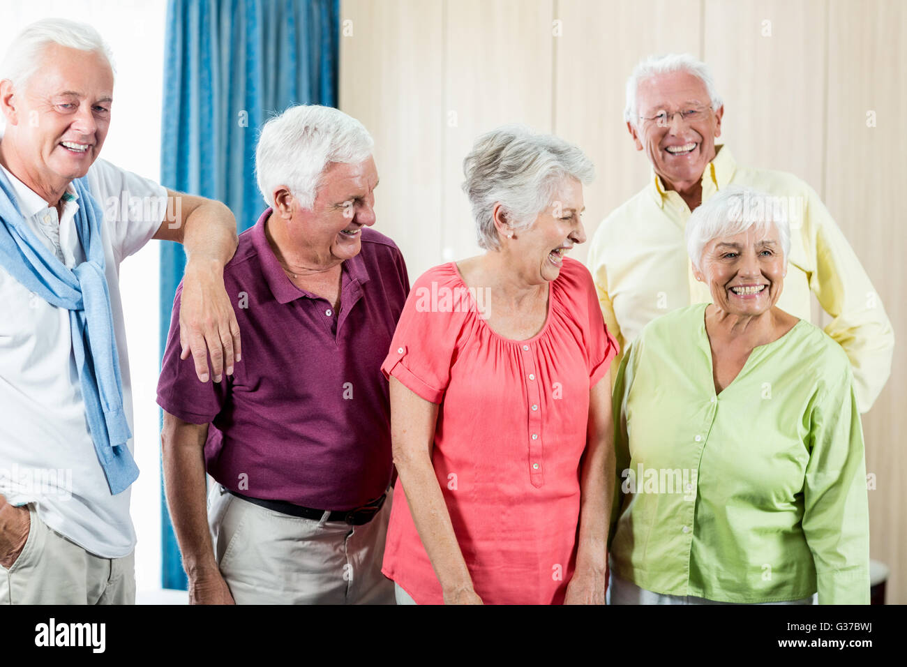 Seniors standing together Stock Photo Alamy