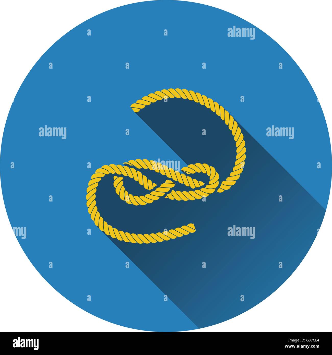 Icon of rope. Flat design. Vector illustration Stock Vector Image & Art ...