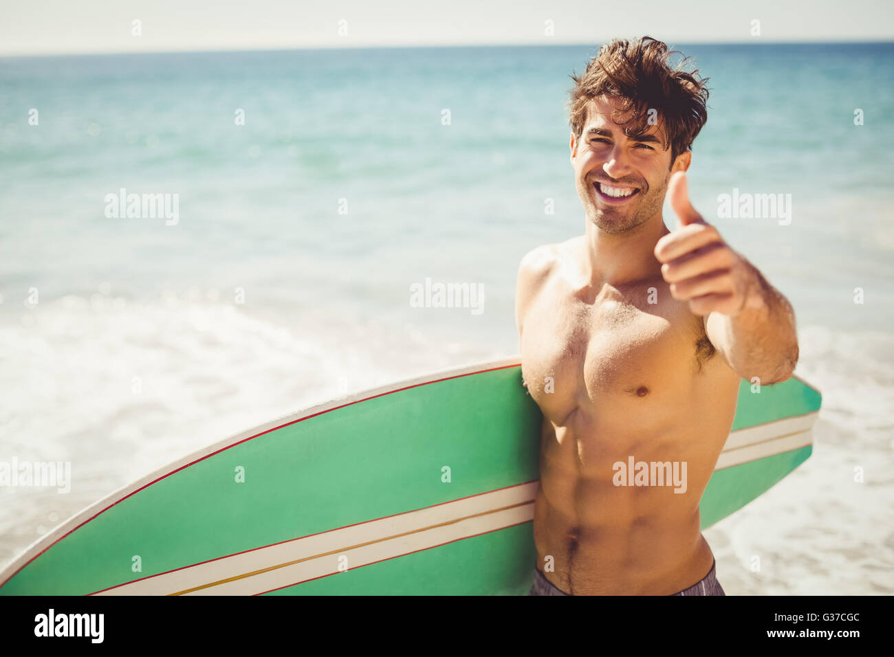 Man Showing Thumbs Up Stock Photo Alamy