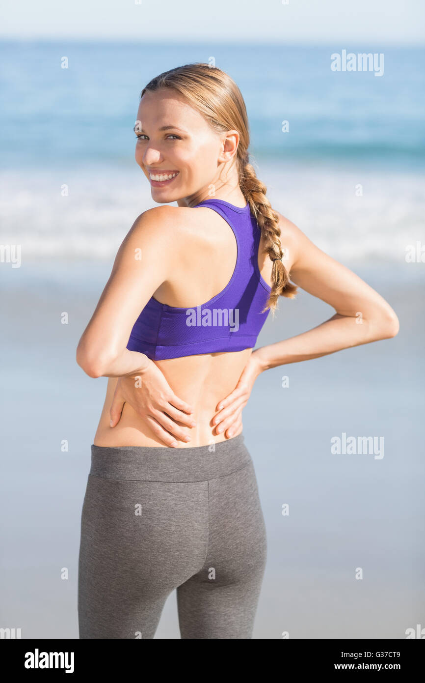 Portrait of beautiful woman exercising Stock Photo - Alamy