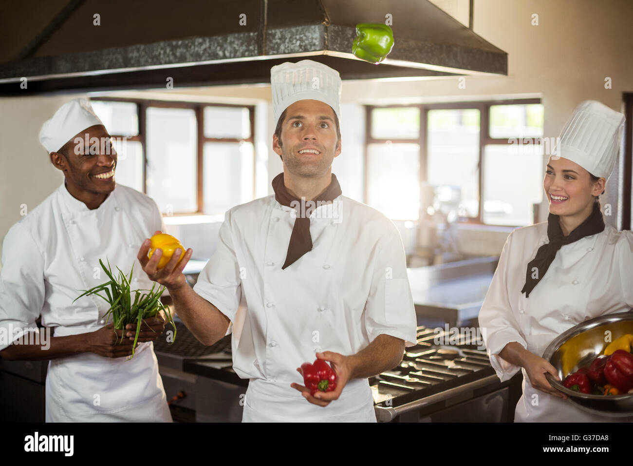Vegetable Chef Rolesrom Chef playing with vegetables Stock Photo - Alamy