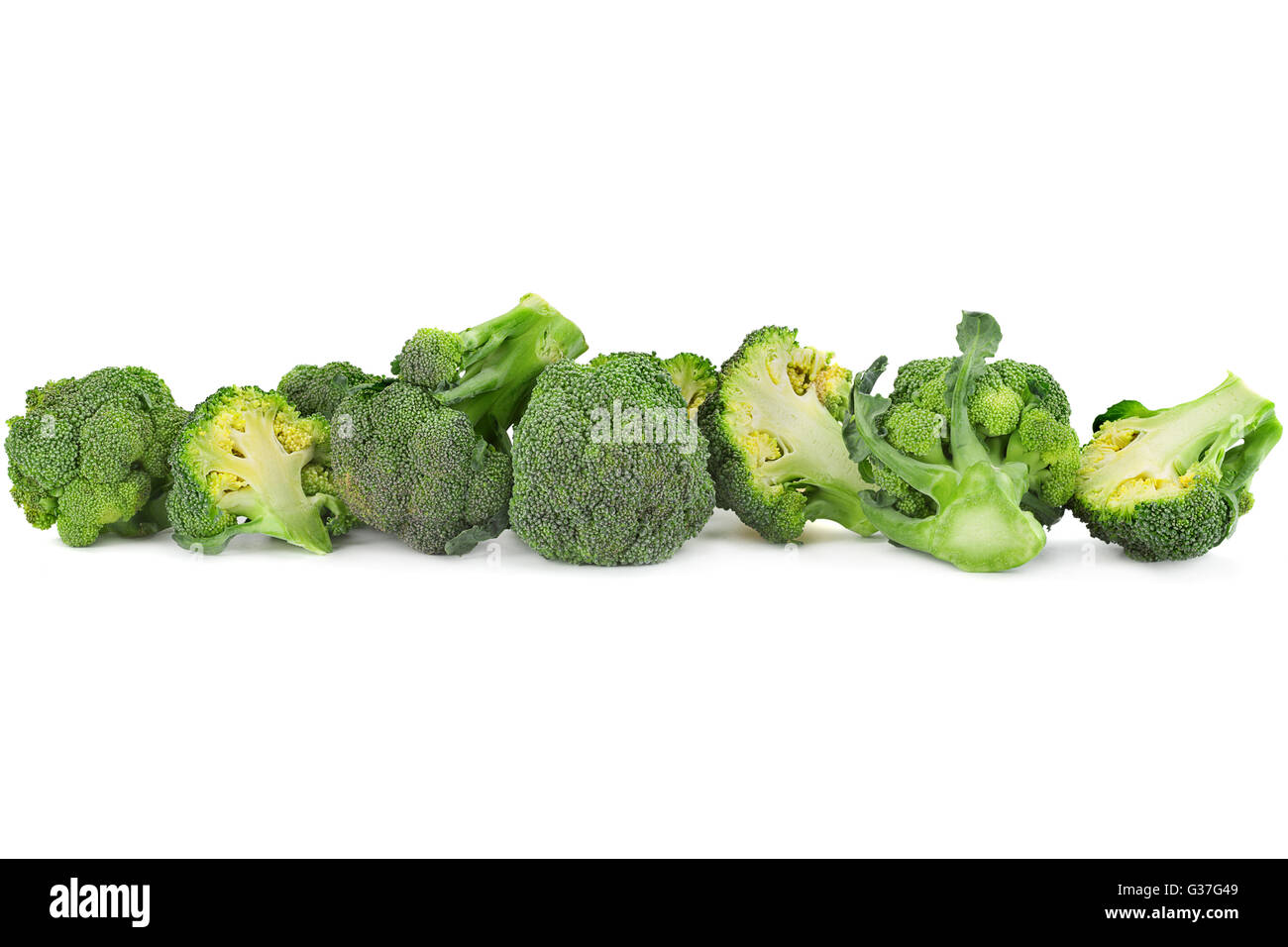 Mini broccoli cabbage vegetable isolated on white background Stock ...