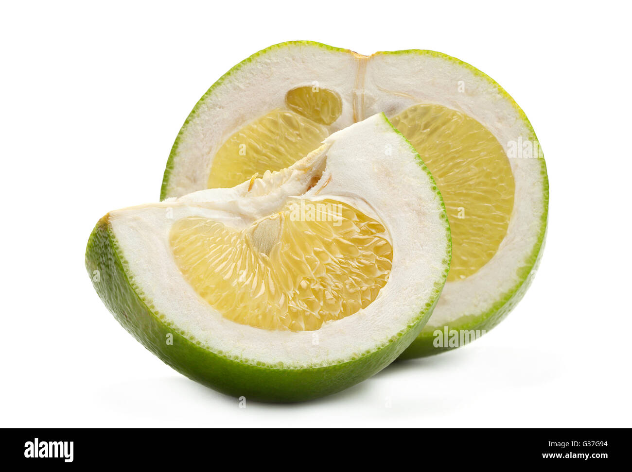 Pomelit hybrid pomelo and greapefruit isolated on white background