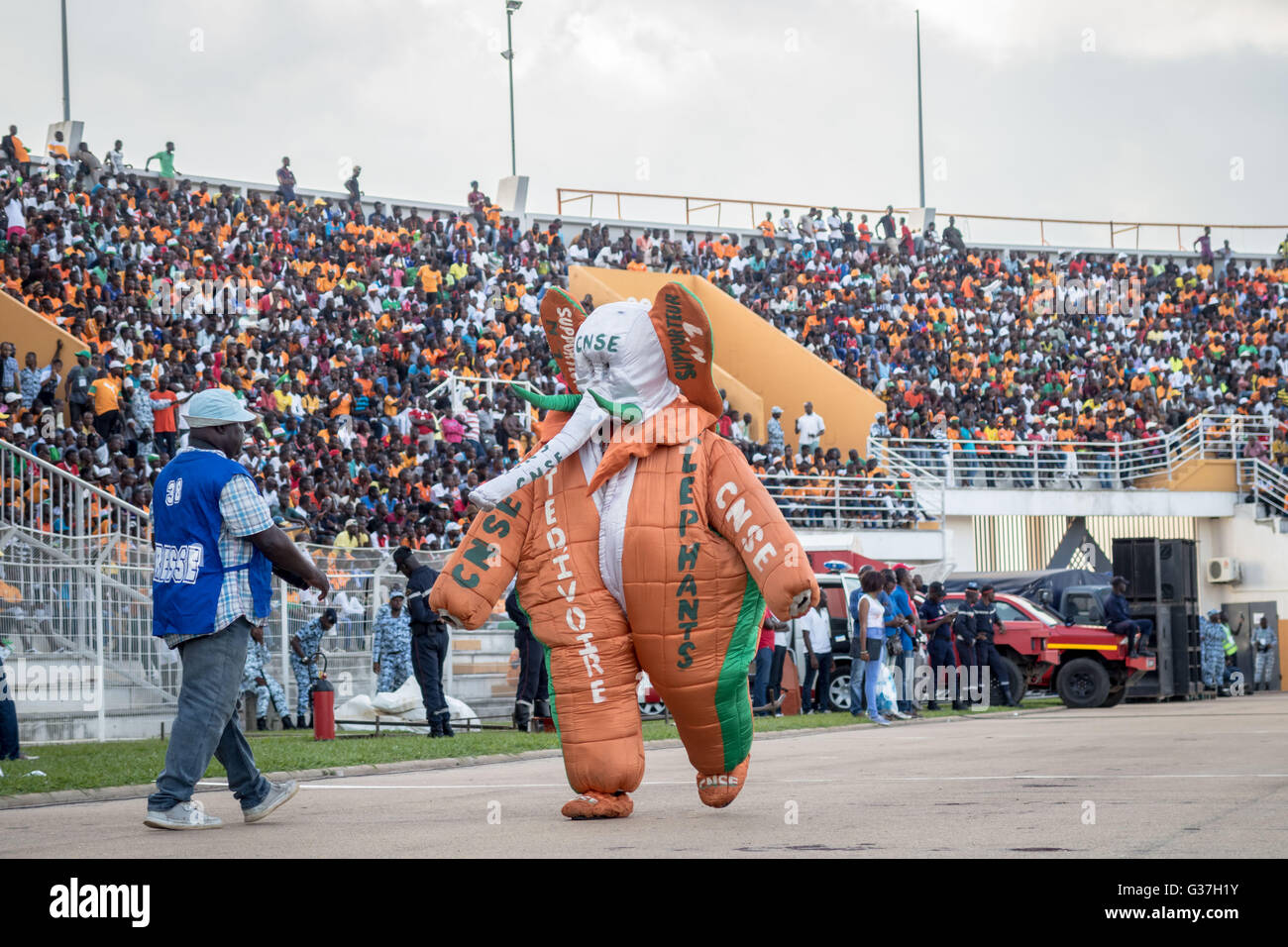 Mascot of Ivory Coast's national football team 'Les Éléphants' (The