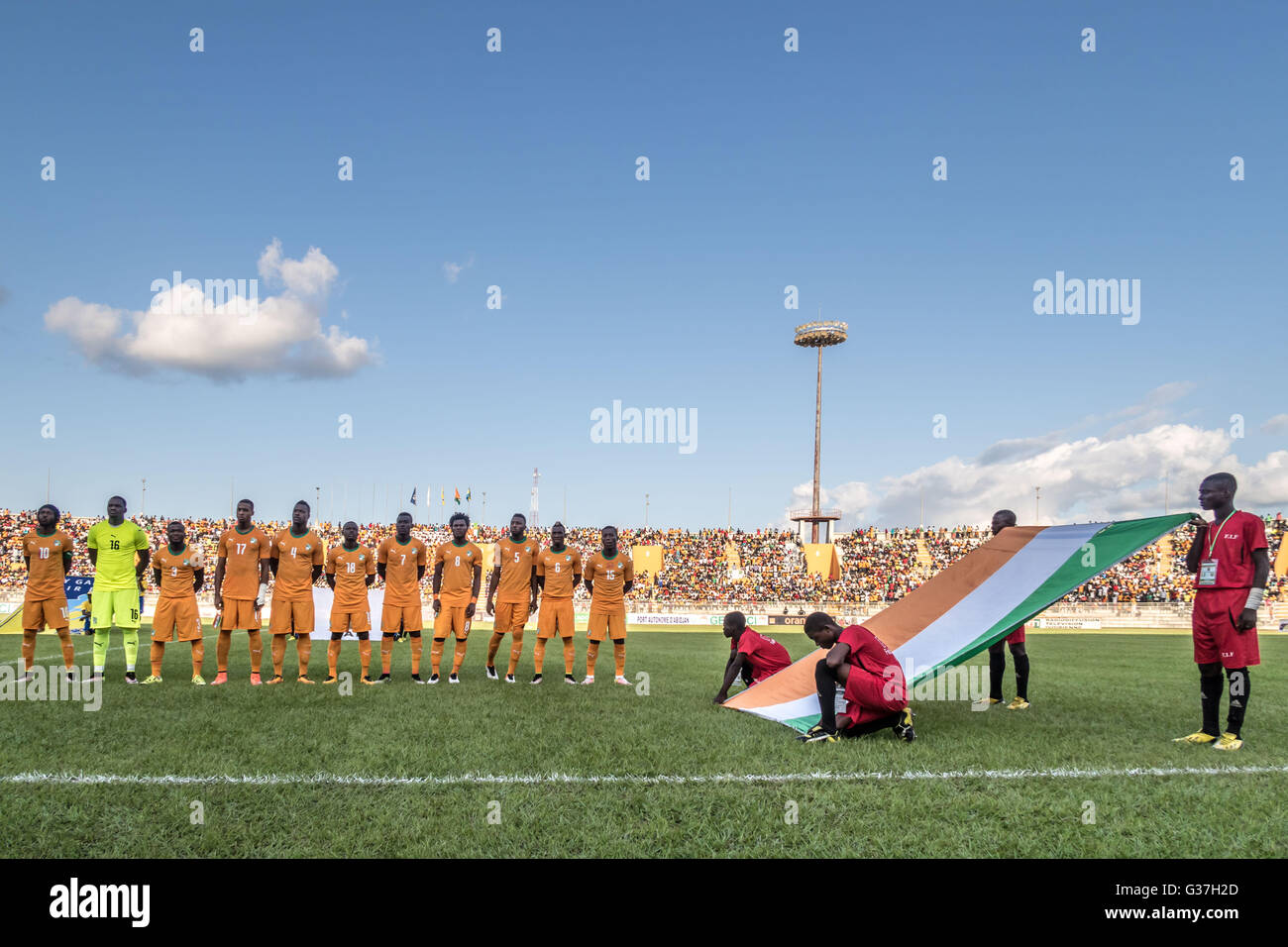The Ivory Coast national football team nicknamed Les Éléphants (The Elephants), Ivory Coast, Africa Stock Photo