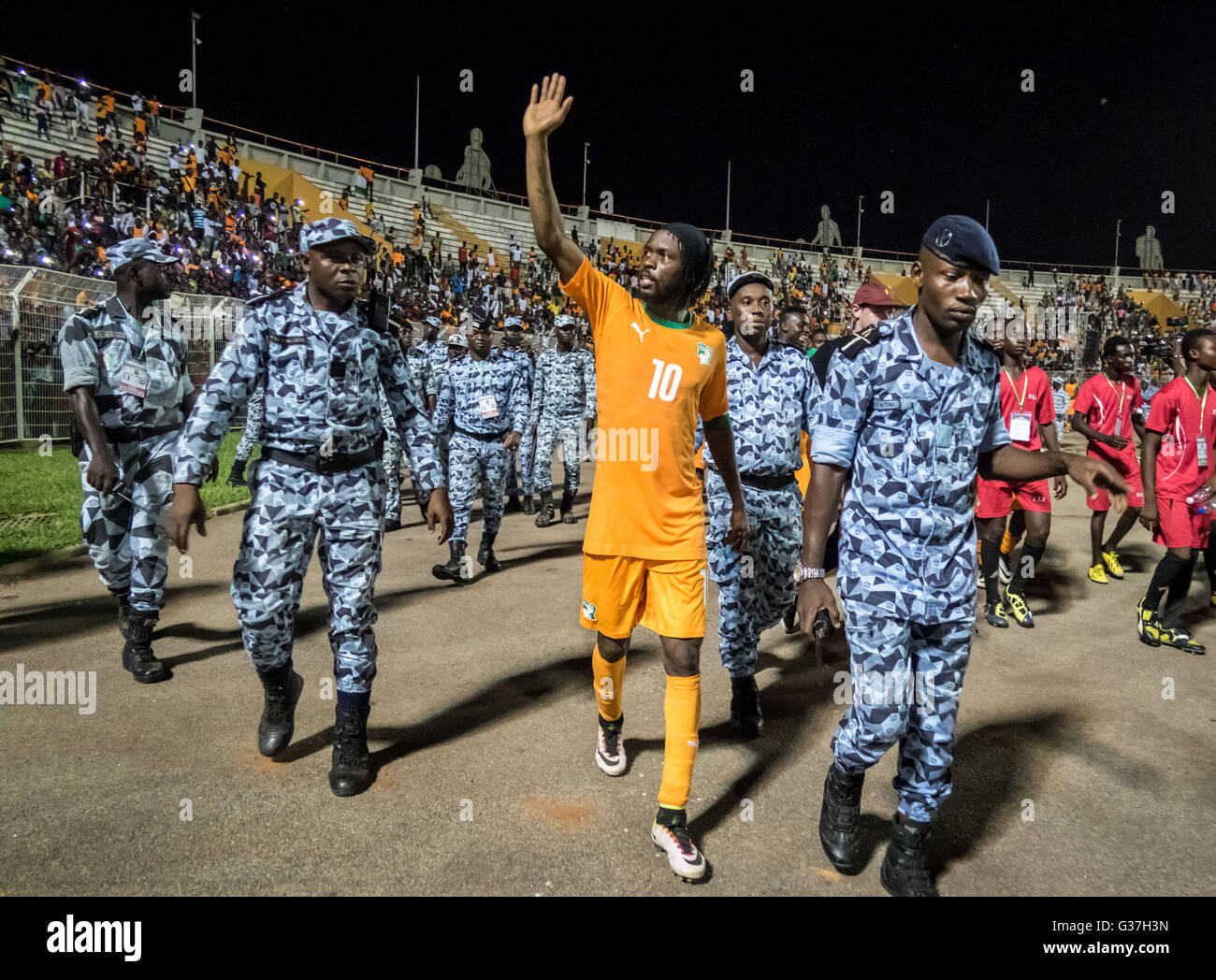 Gervinho of the Ivory Coast national football team nicknamed Les Éléphants (The Elephants), Ivory Coast, Africa Stock Photo