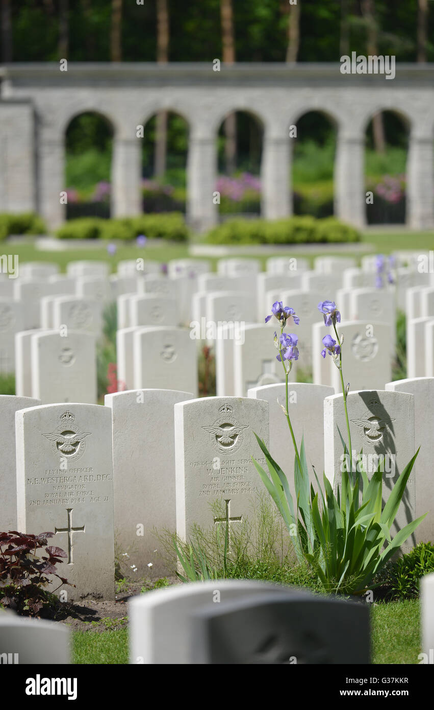 Britischer Soldatenfriedhof, Heerstrasse, Charlottenburg, Berlin, Deutschland Stock Photo