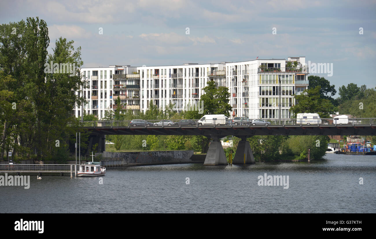 Neubauten, Maselakebucht, Havelspitze, Wasserstadt, Spandau, Berlin, Deutschland Stock Photo