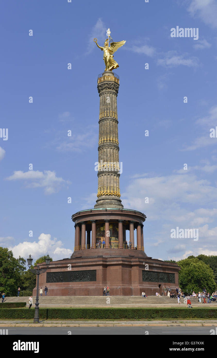 Siegessaeule, Grosser Stern, Tiergarten, Berlin, Deutschland Stock ...