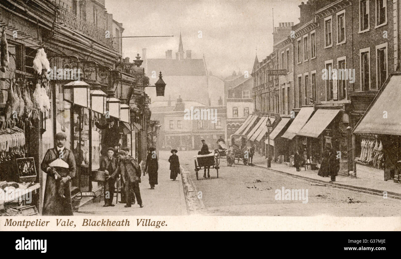 View of Montpelier Vale, Blackheath, London SE3. Date circa 1900 Stock