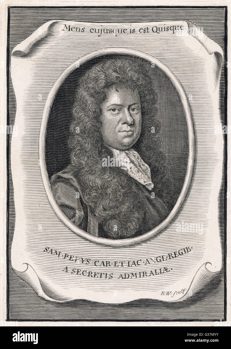 SAMUEL PEPYS  Statesman &amp; diarist        Date: 1633 - 1703 Stock Photo
