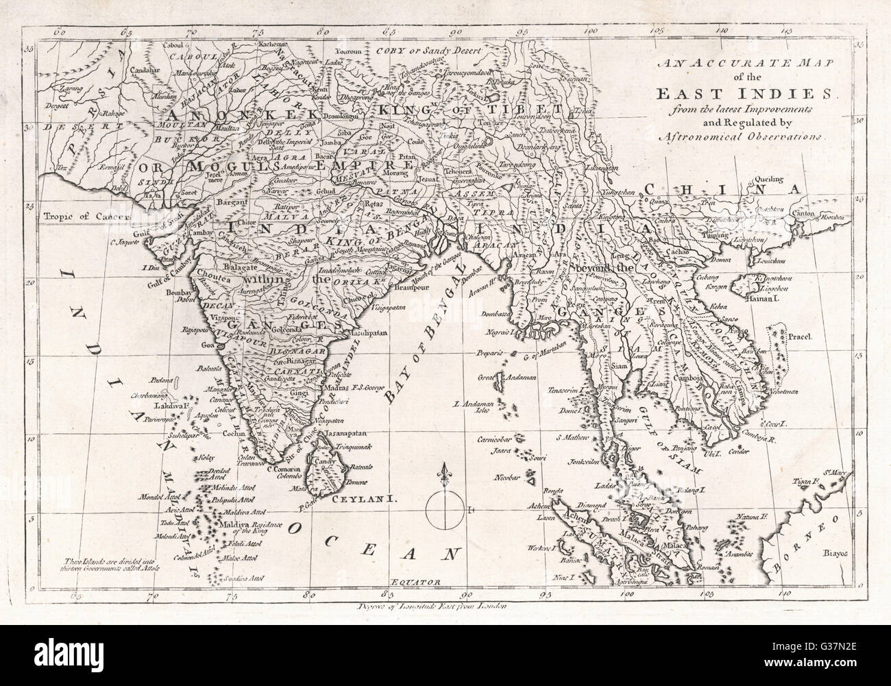 Map - Asia - East Indies Stock Photo