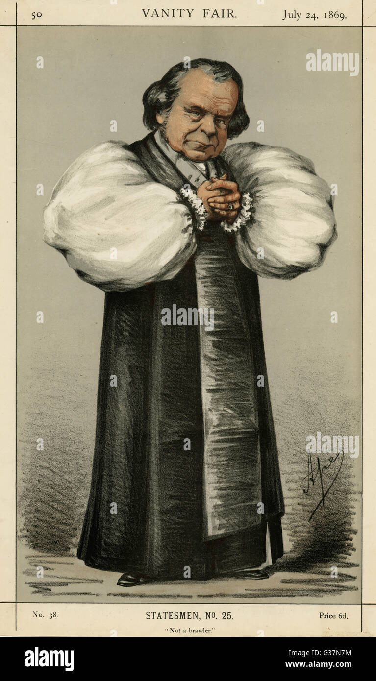 SAMUEL WILBERFORCE bishop of Oxford and of Winchester, noted opponent ...