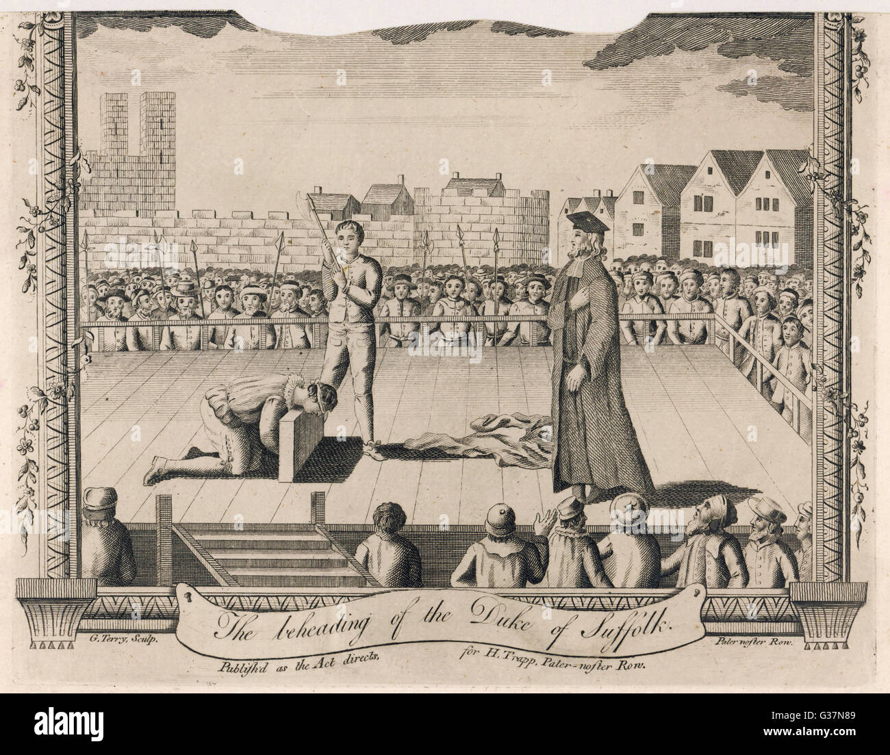 Henry Grey Beheaded 1554 Stock Photo