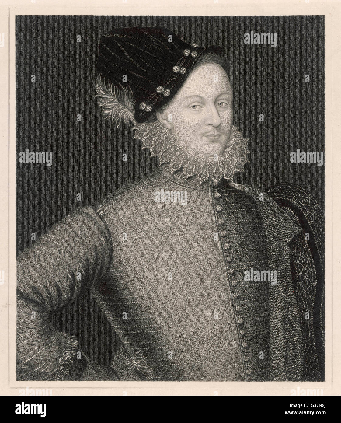EDWARD DE VERE, 17TH EARL OF OXFORD  Writer      Date: 1550 - 1604 Stock Photo