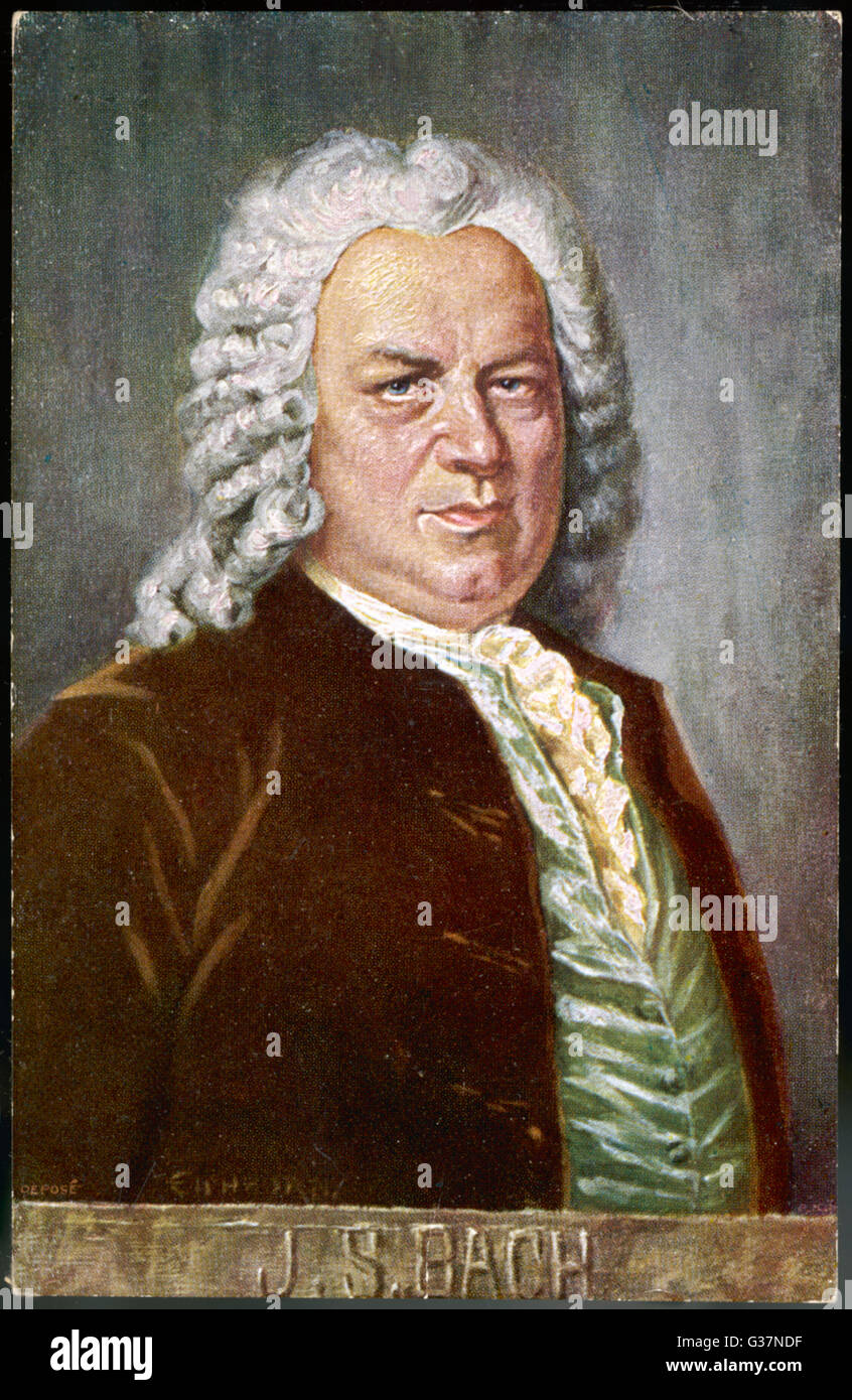 JOHANN SEBASTIAN BACH  German organist and composer        Date: 1685 - 1750 Stock Photo