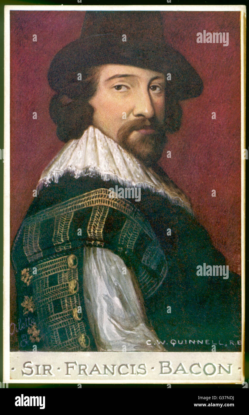 LORD FRANCIS BACON Viscount St Albans  English philosopher and author  and statesman      Date: 1561 - 1626 Stock Photo