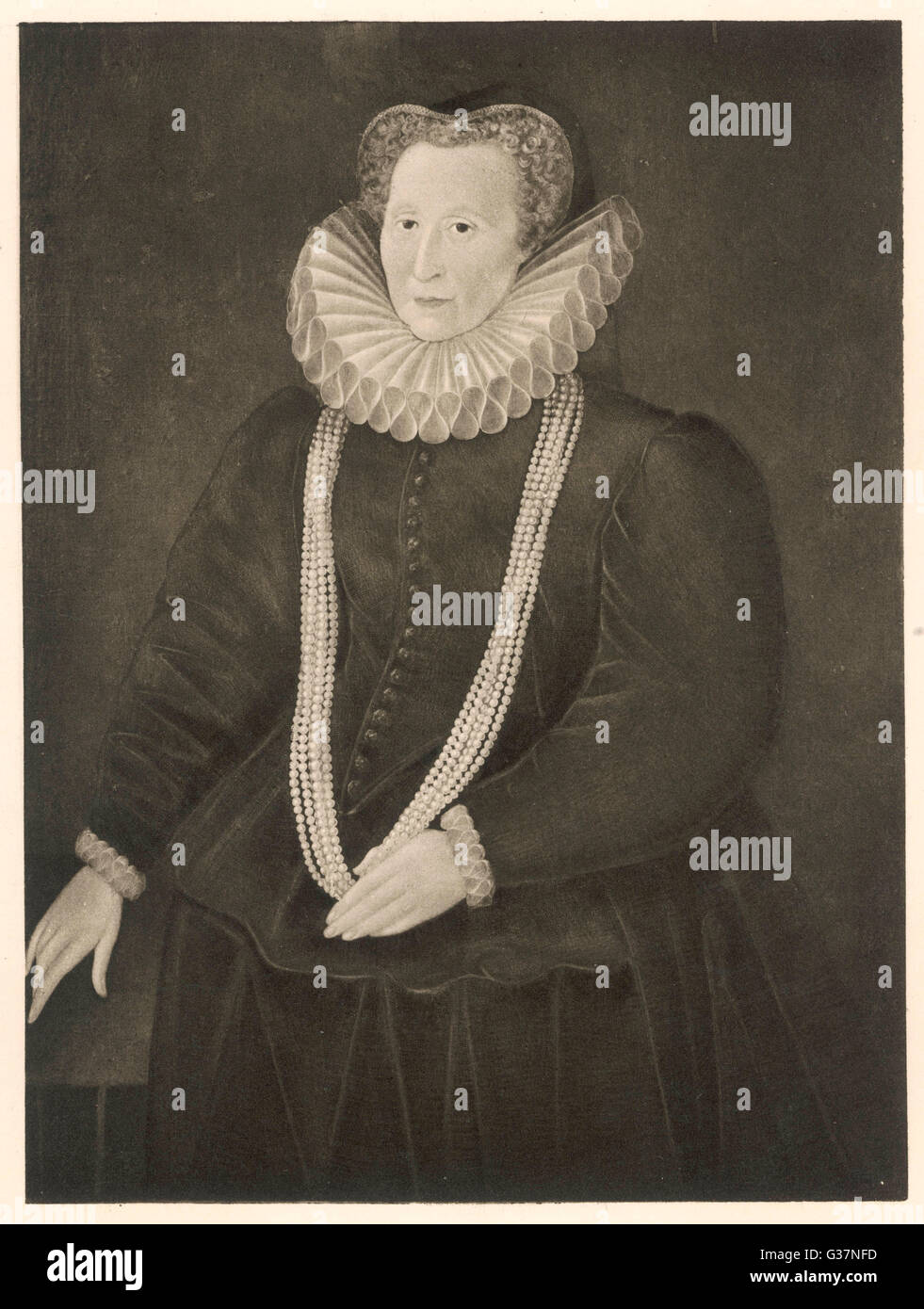 COUNTESS OF SHREWSBURY  Known also as  BESS OF HARDWICK       Date: 1518 - 1608 Stock Photo