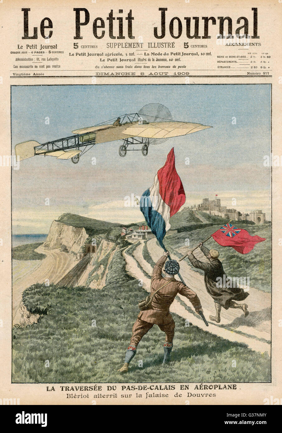 First air crossing of the English Channel by Louis Bleriot about to