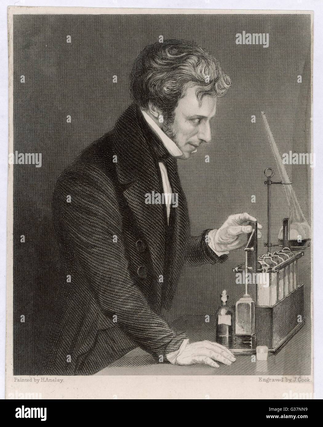 Michael Faraday English scientist        Date: circa 1810 Stock Photo
