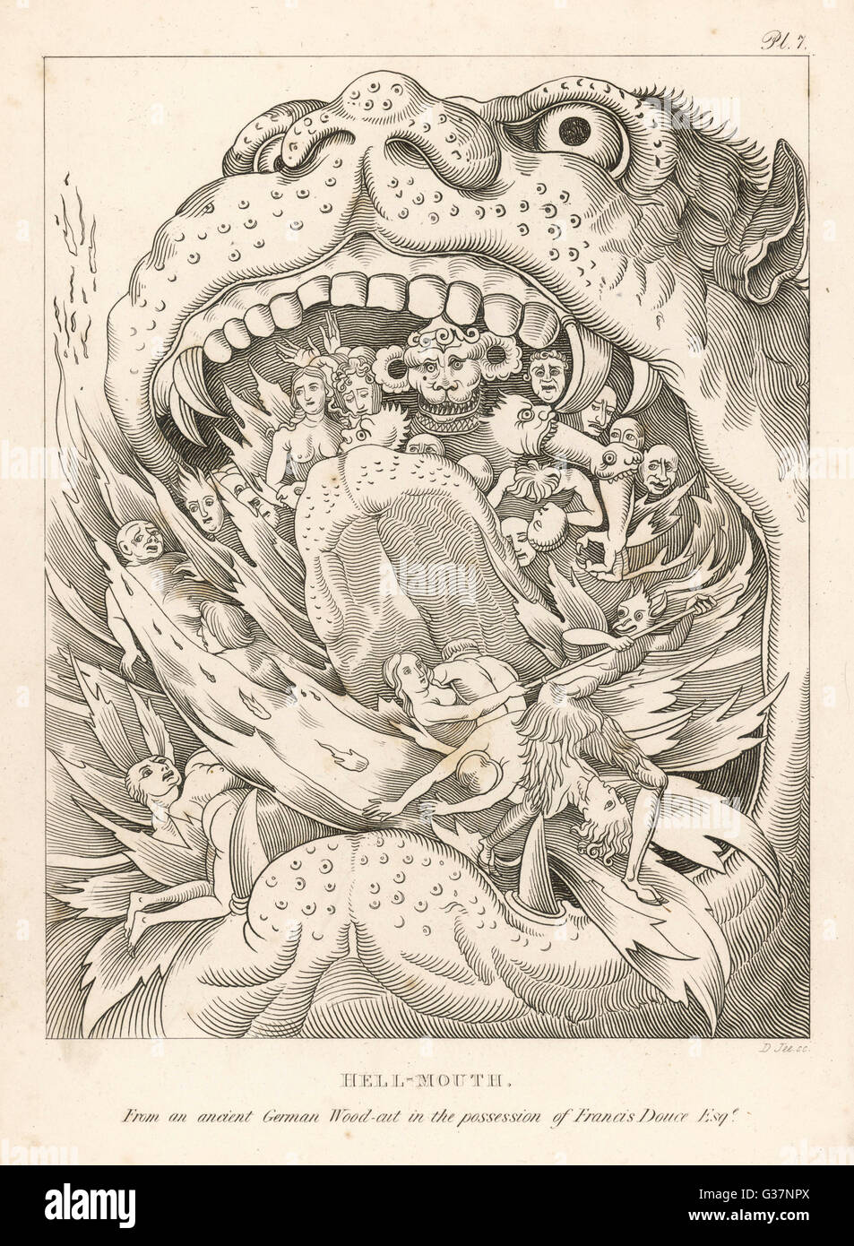 Hell Mouth Date medieval Stock Photo Alamy