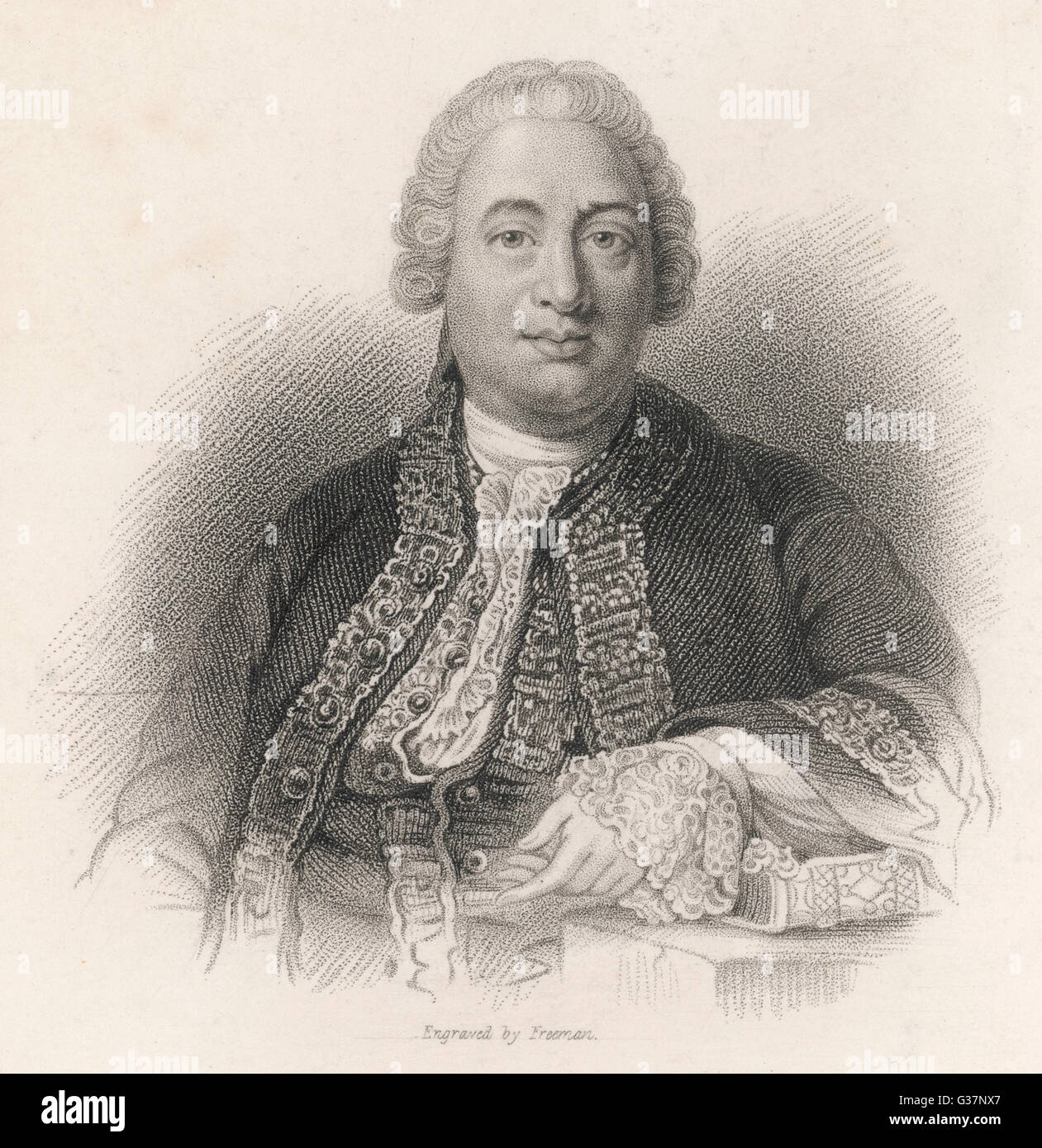 David Hume Scottish philosopher and historian       Date: circa 1760s Stock Photo