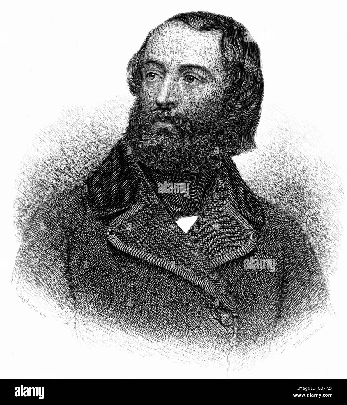 Elisha Kent Kane (1820-1857), an American polar explorer.     Date: circa 1855 Stock Photo