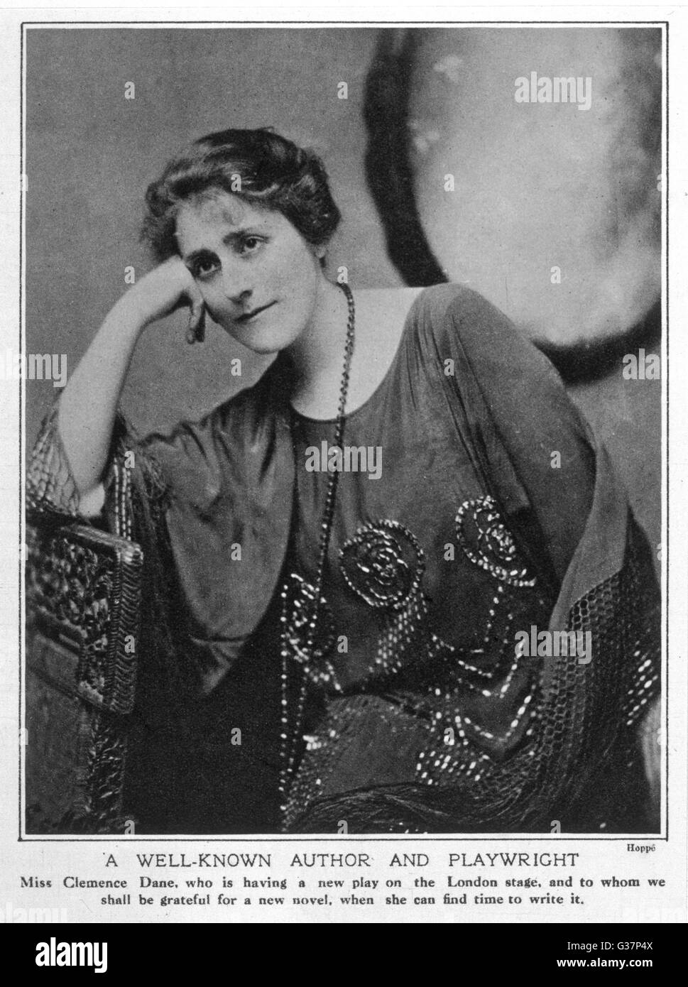 Clemence Dane, pseudonym for Winifred Aston (1888-1965) playwright and novelist.  circa 1925 Stock Photo