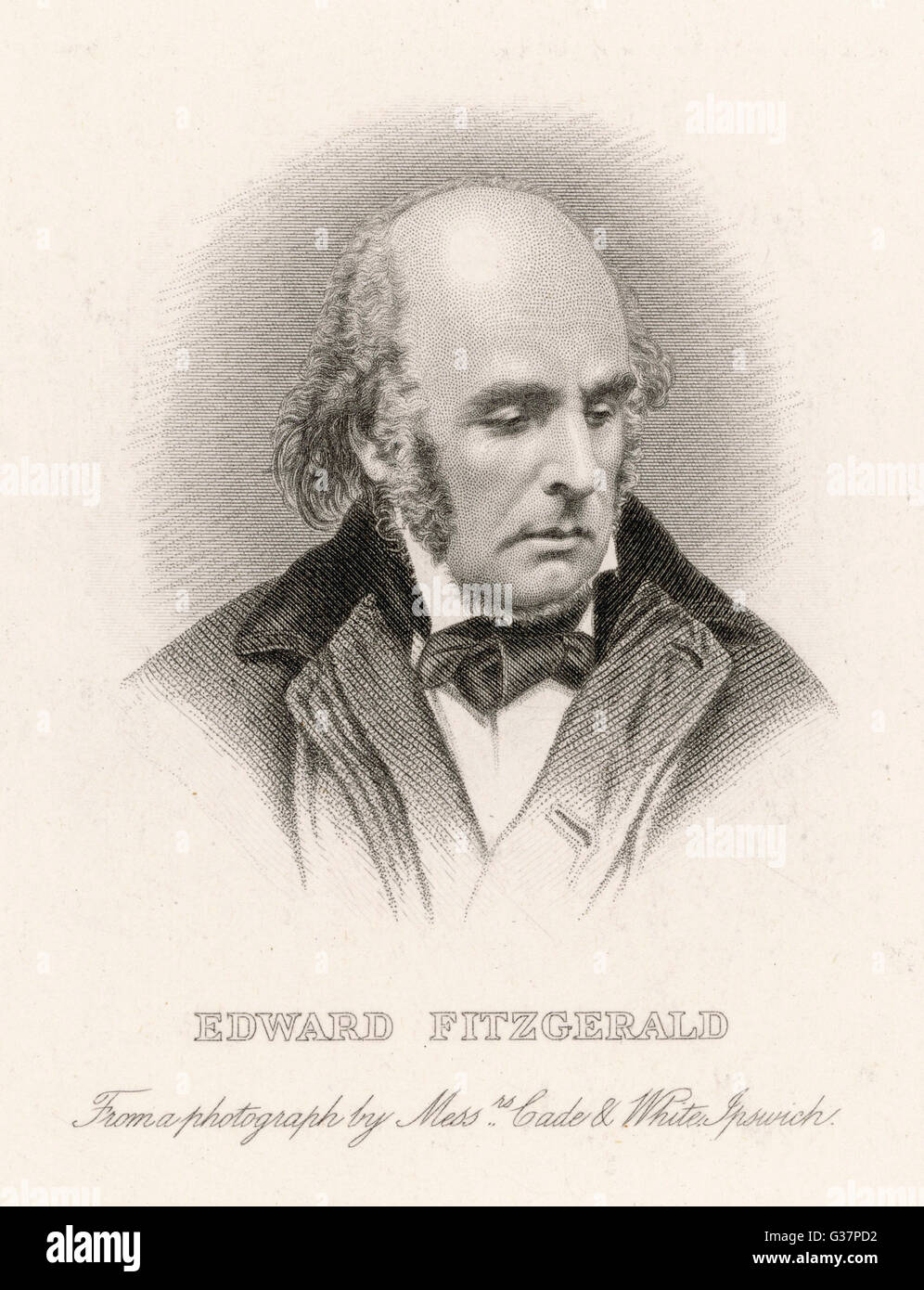 EDWARD FITZGERALD English poet and translator of Rubaiyat of Omar Khayyam Date 1809