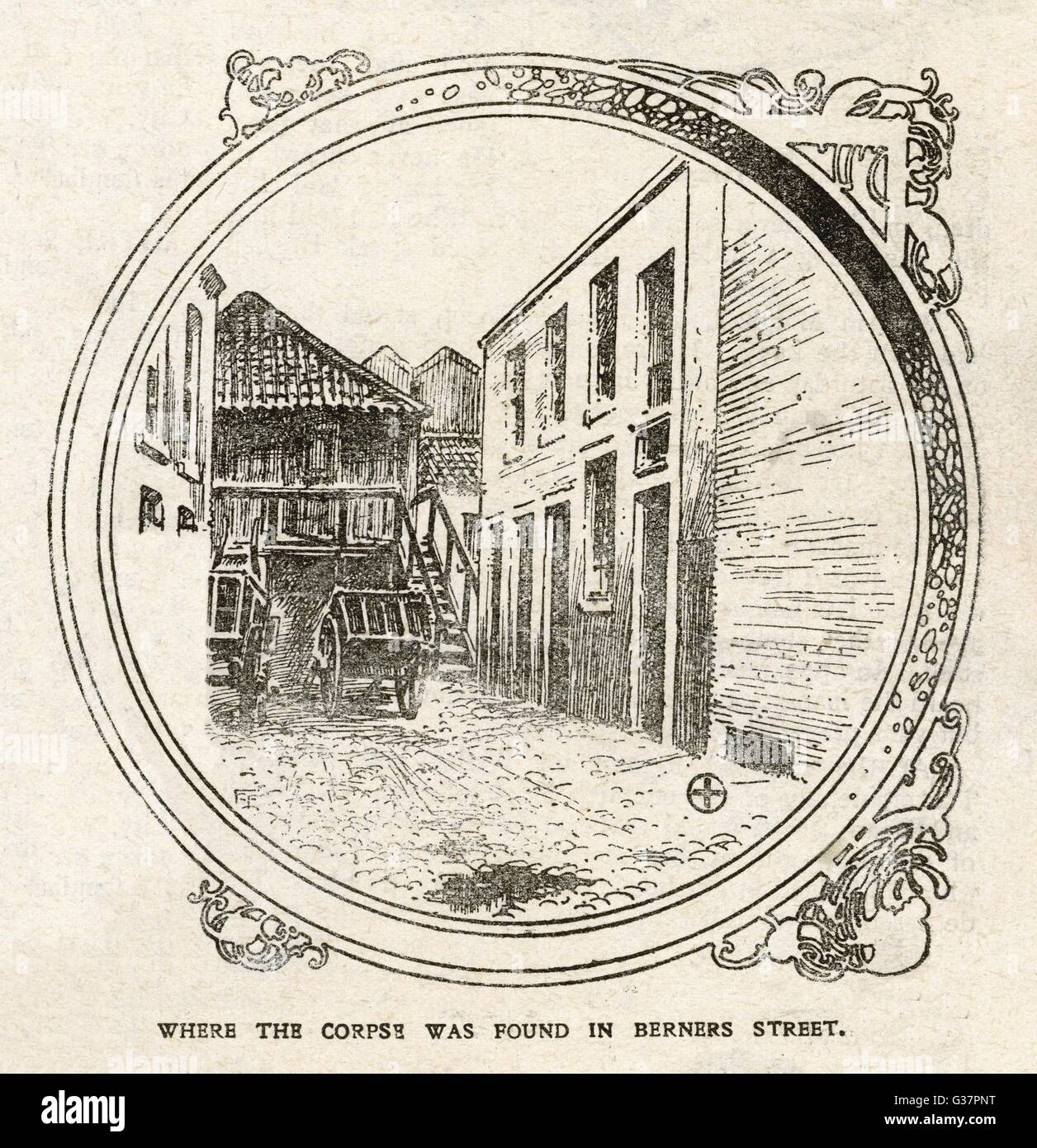 The court in Berners Street, Commercial Road, Whitechapel, where the