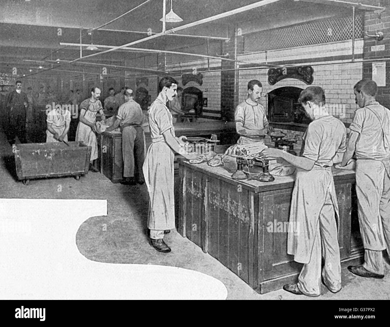 A large English bakery -  Messrs Lyons, of London         Date: 1900 Stock Photo