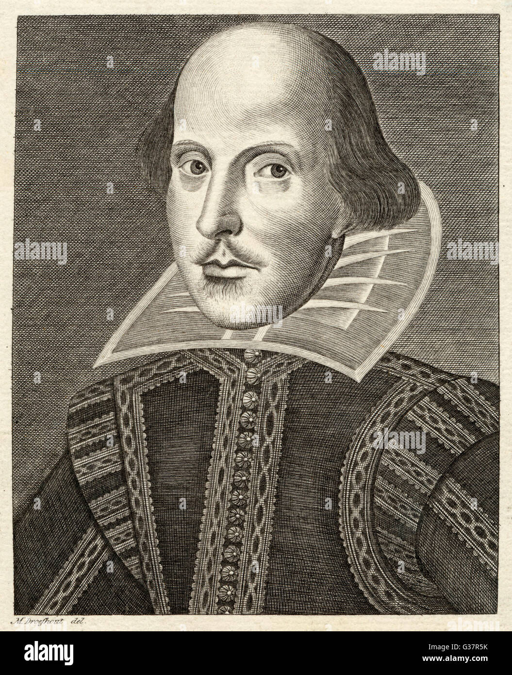 William Shakespeare (1564-1616) Playwright and poet. Stock Photo