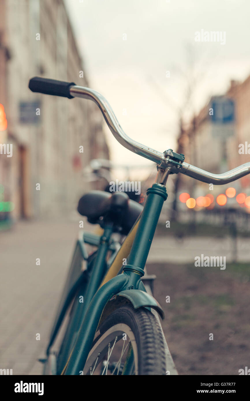 The Bike Stands On City Street Stock Photo Alamy the-bike-stands-on-city-street-stock-photo-alamy
