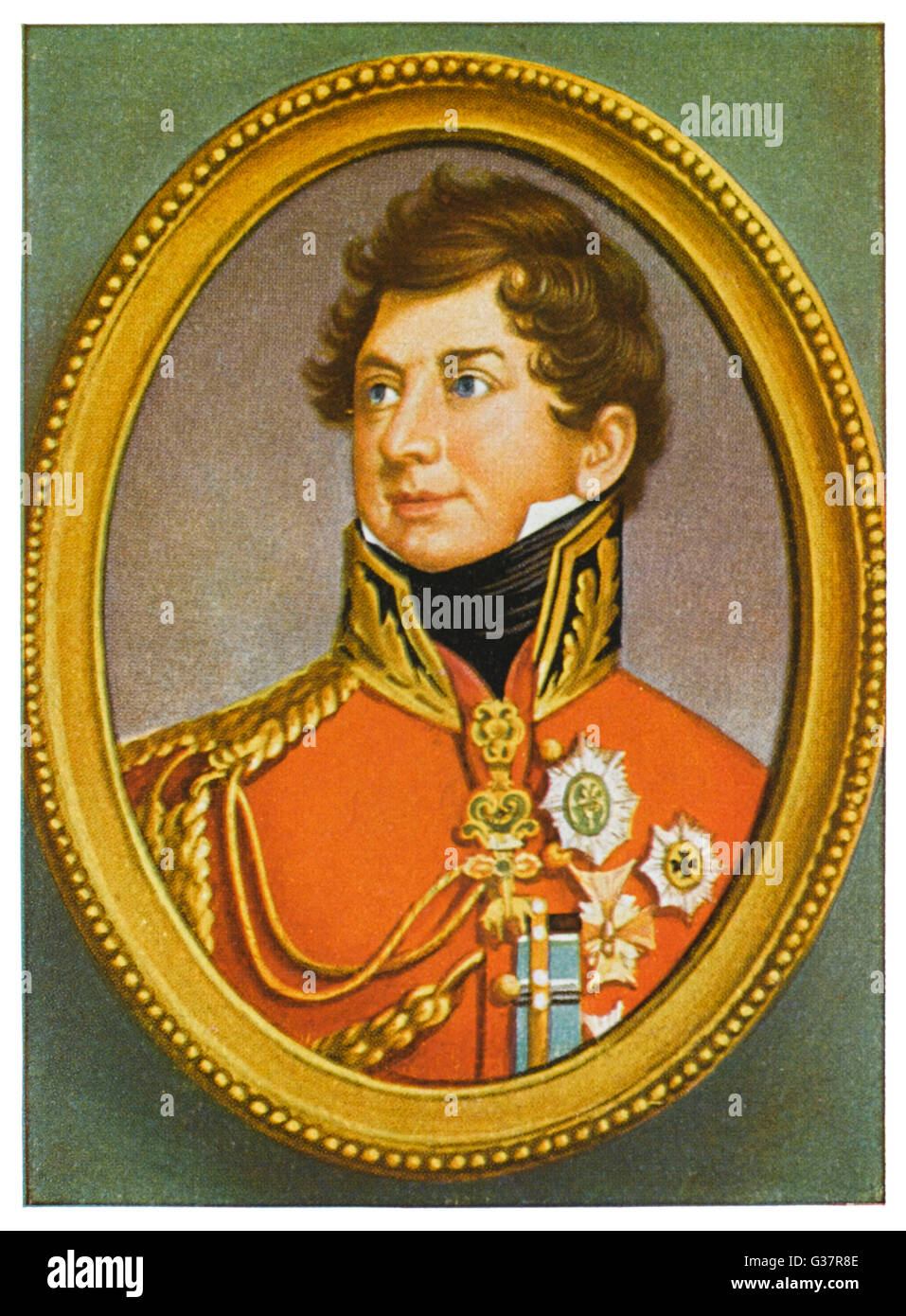 KING GEORGE IV OF ENGLAND   Reigned 1820 - 1830        Date: 1762 - 1830 Stock Photo