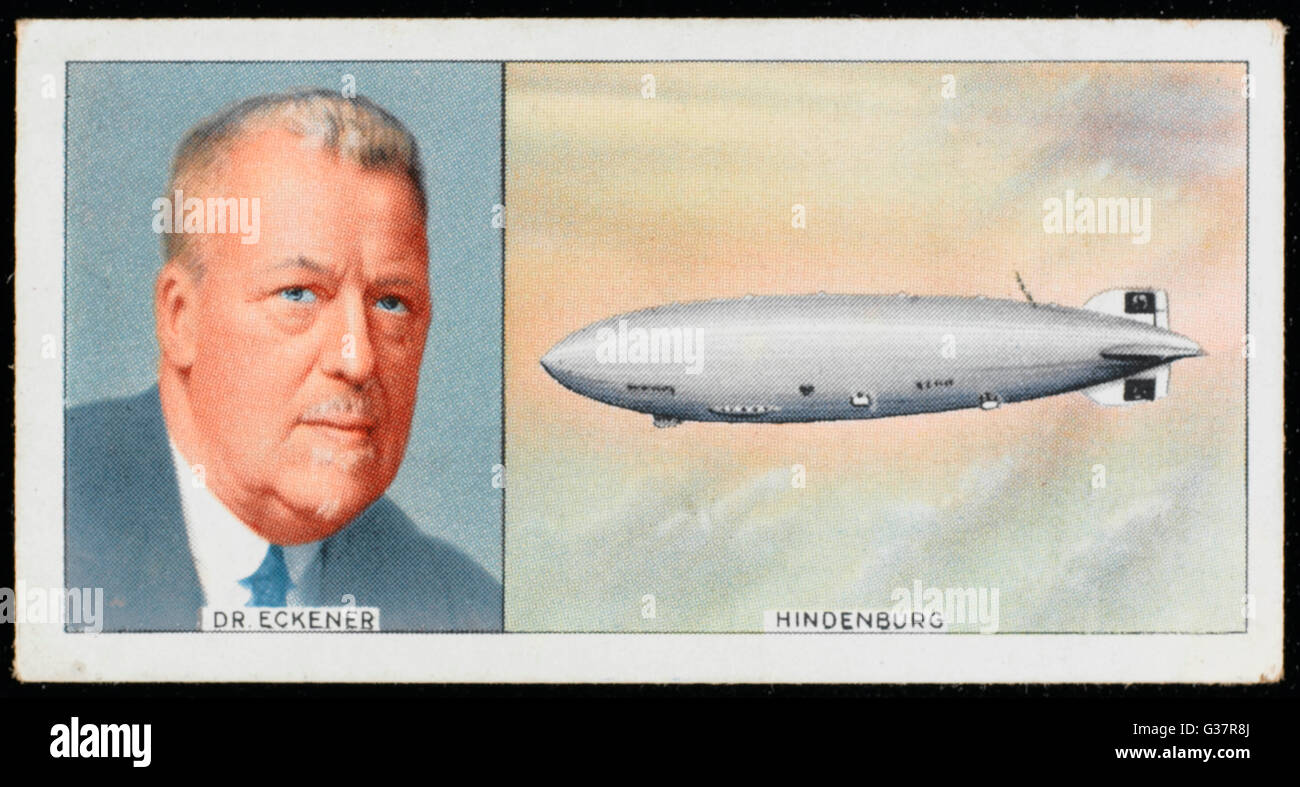 DR HUGO ECKENER  German Aeronaut. Builder of  Graf Zeppelin.       Date: 1868 - 1954 Stock Photo