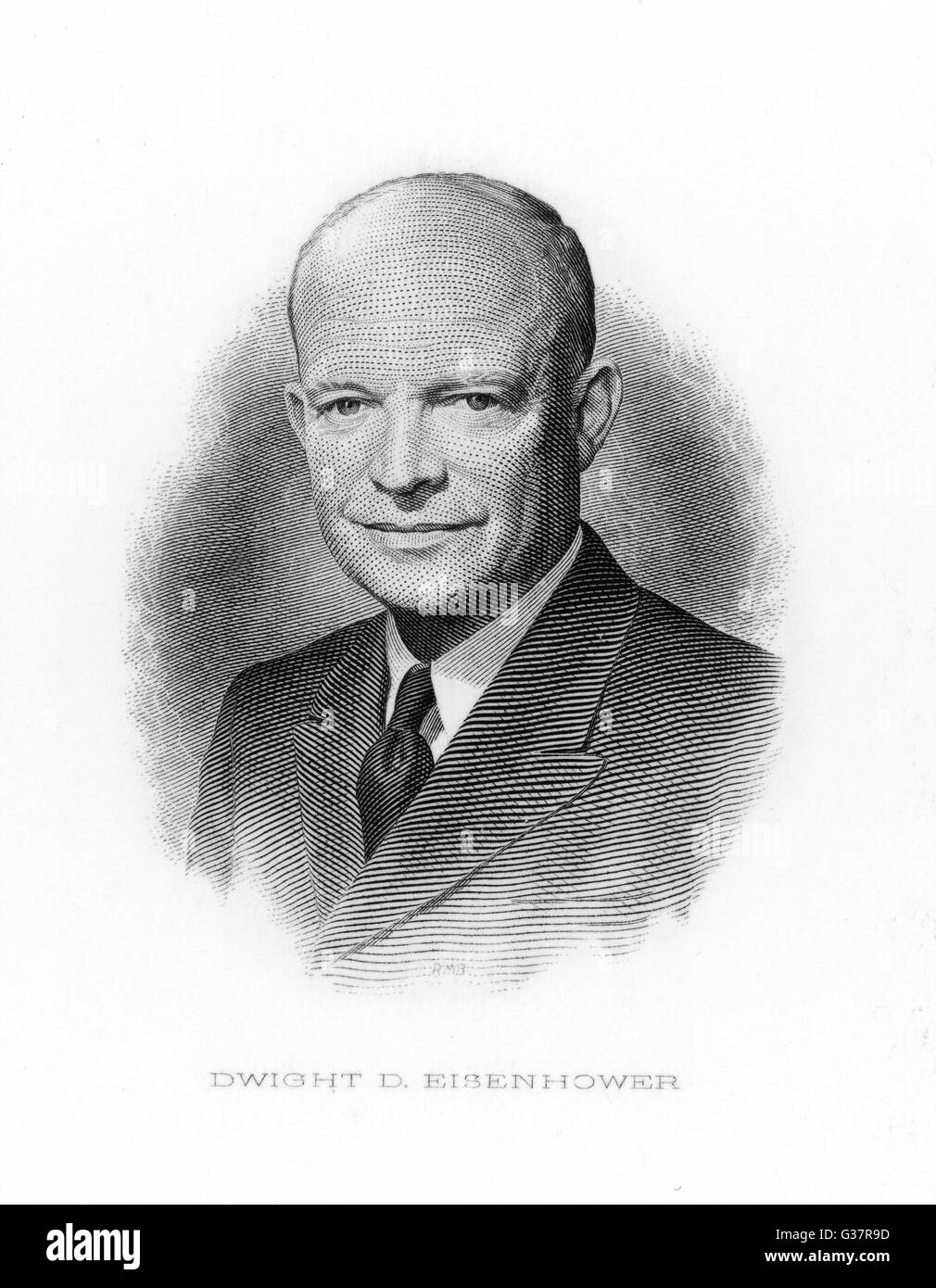 DWIGHT EISENHOWER  US Soldier and President  1953 - 1961.       Date: 1890 - 1969 Stock Photo