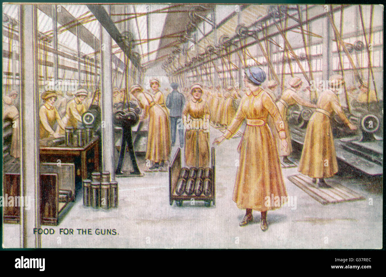 BRITISH WOMEN IN WWII MUNITIONS FACTORY SHELLS PHOTO REAL CANVAS ART PRINT