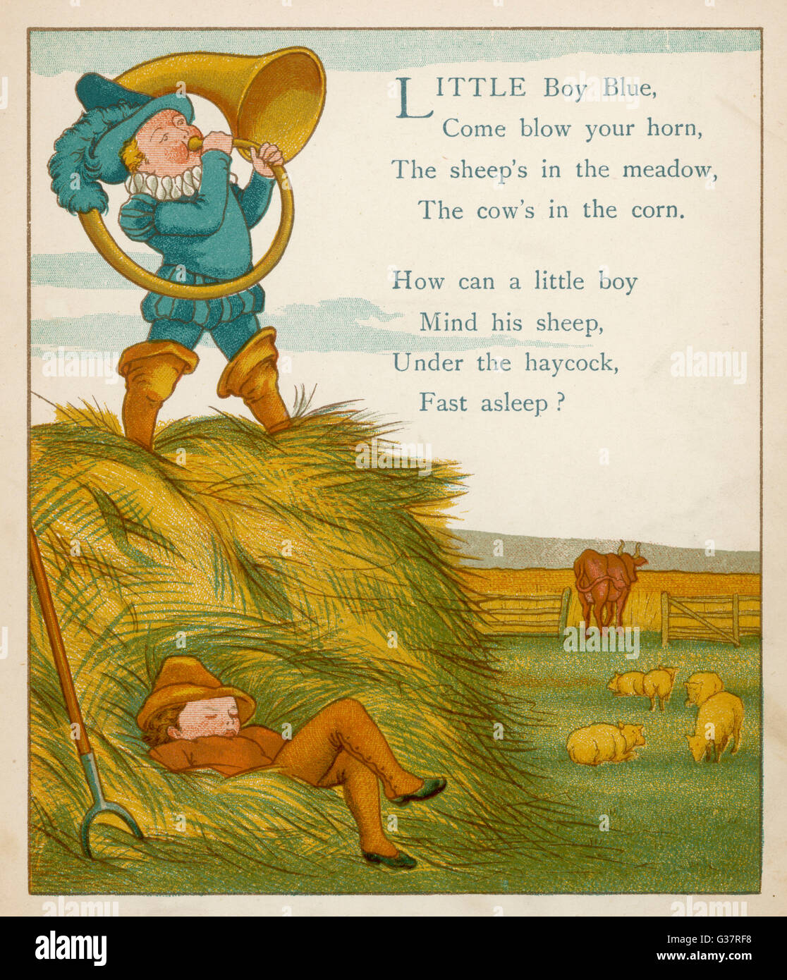 Little Boy Blue Stock Photo Alamy