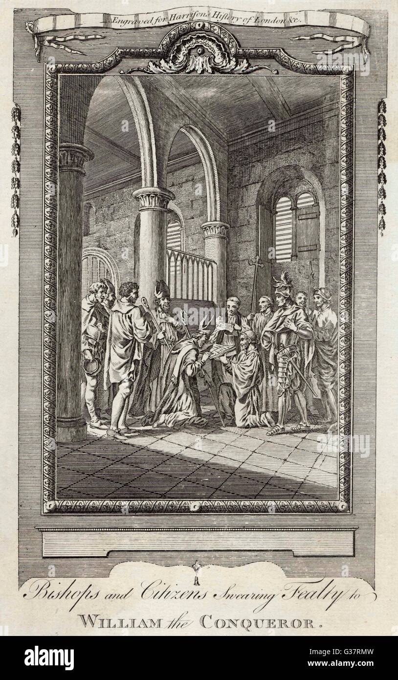 William, duke of Normandy, now king of England, exacts fealty from the