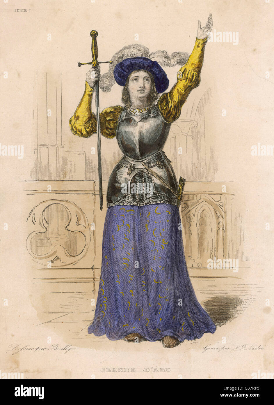 JOAN OF ARC Maid of Orleans  French national heroine       Date: 1412? - 1431 Stock Photo