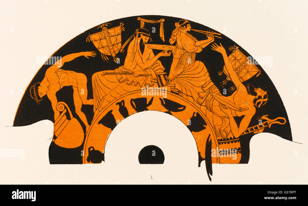 ANCIENT GREEK BANQUET Stock Photo