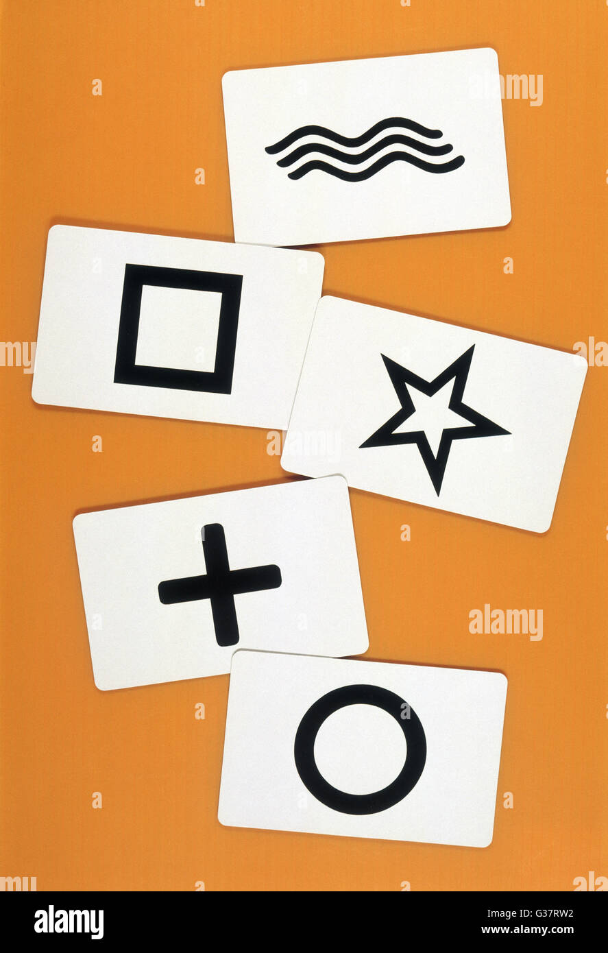 A set of Zener cards Stock Photo Alamy