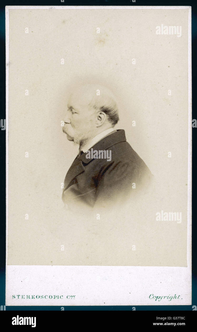 SIR JOHN GARDNER WILKINSON  Archaeologist  and Egyptologist       Date: 1797 - 1875 Stock Photo