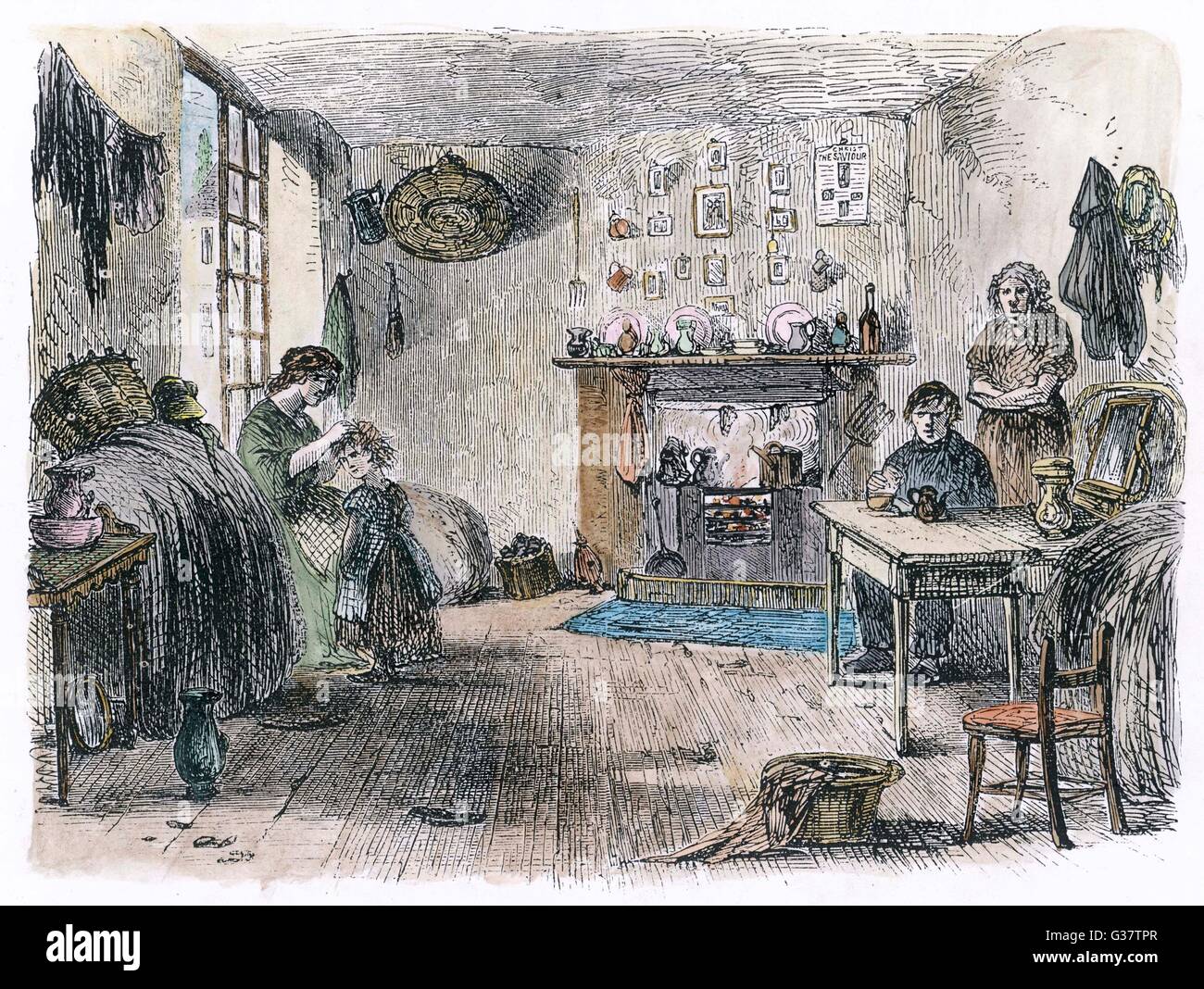 Nineteenth century working class home Stock Photo