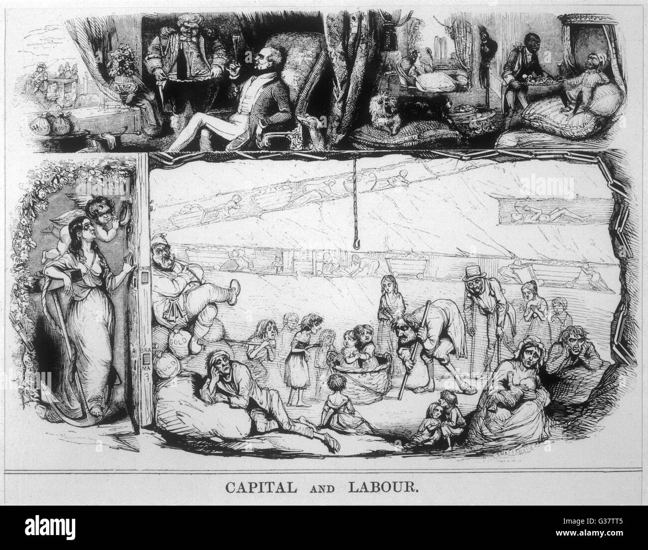 CLASS/CAPITAL AND LABOUR Stock Photo