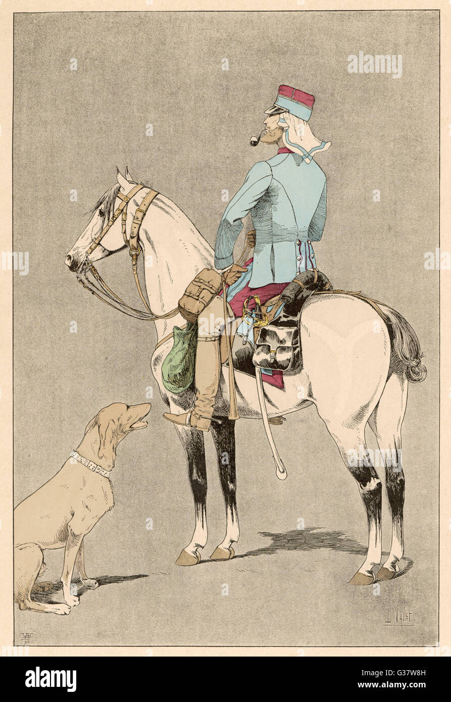 A mounted soldier of the French Colonial Cavalry (forerunner of the