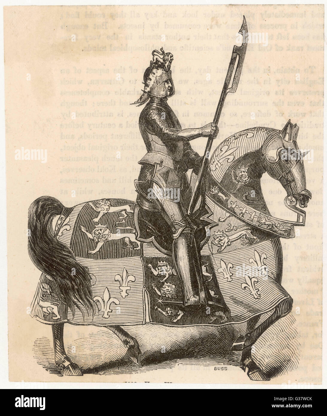 HENRY VI (1421 - 1471) In armour on horseback Stock Photo